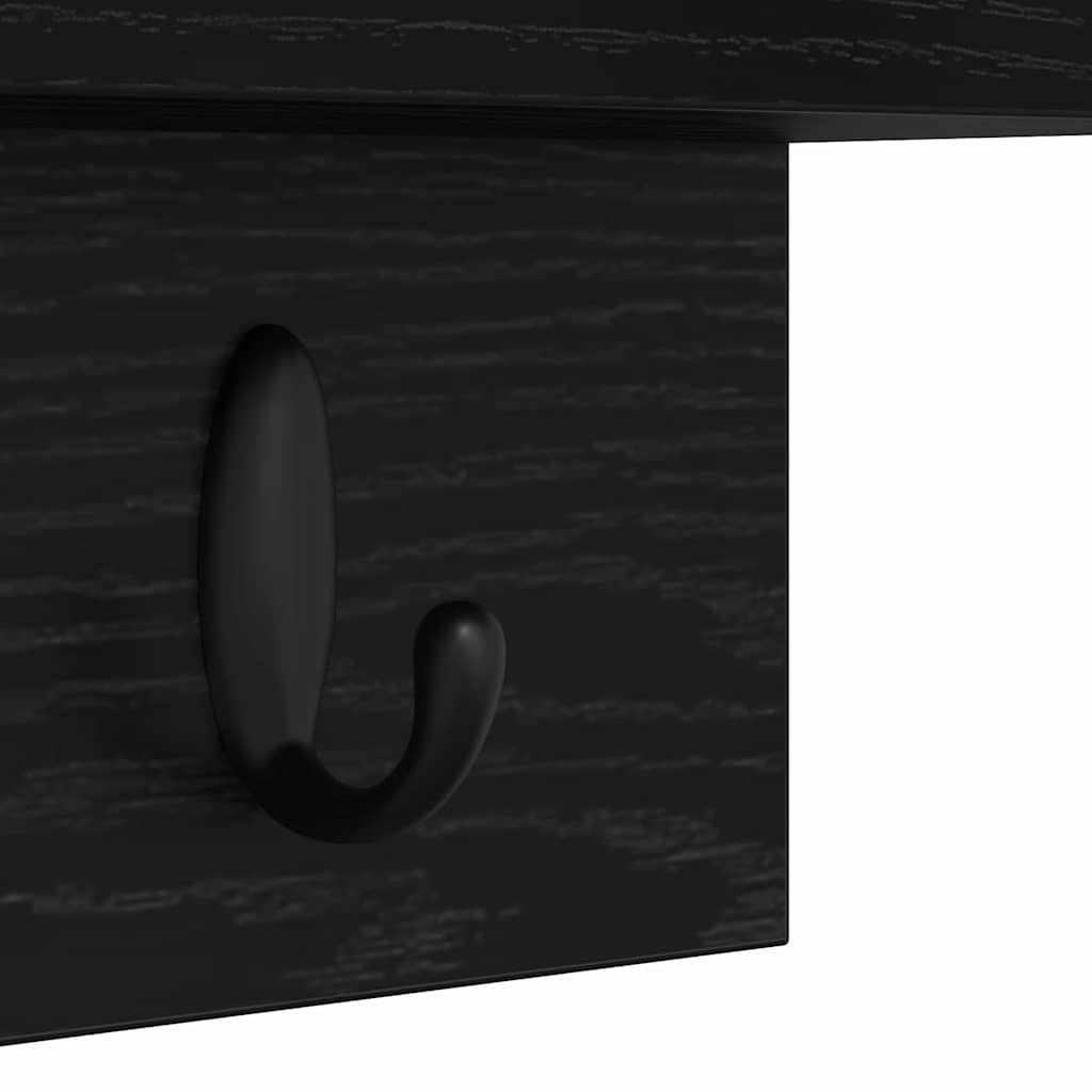 Cabideiro de Parede Carvalho preto 40 x 10.5 x 18 cm