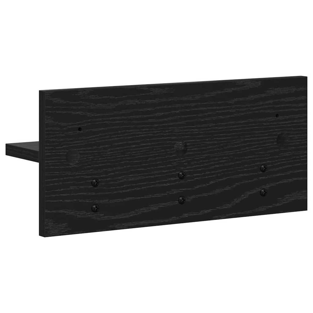 Cabideiro de Parede Carvalho preto 40 x 10.5 x 18 cm