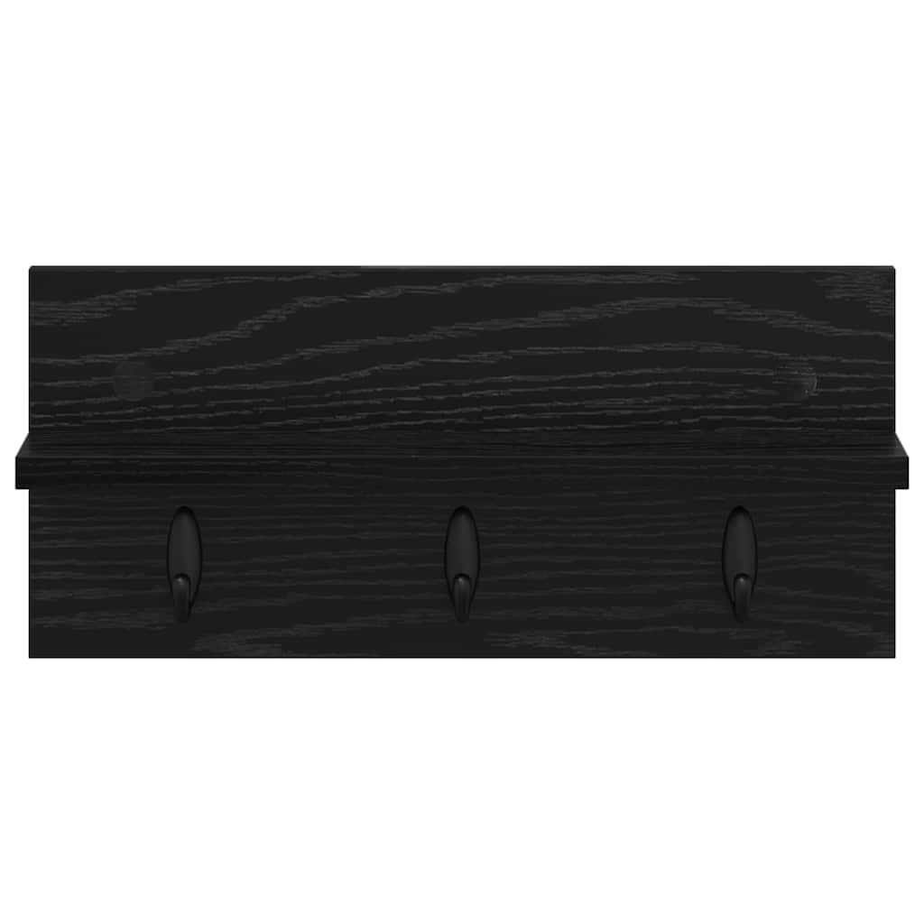 Cabideiro de Parede Carvalho preto 40 x 10.5 x 18 cm