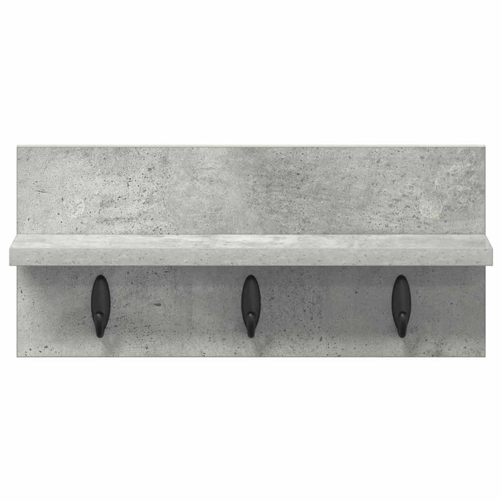 Cabideiro de Parede Cinzento cimento 40 x 10.5 x 18 cm