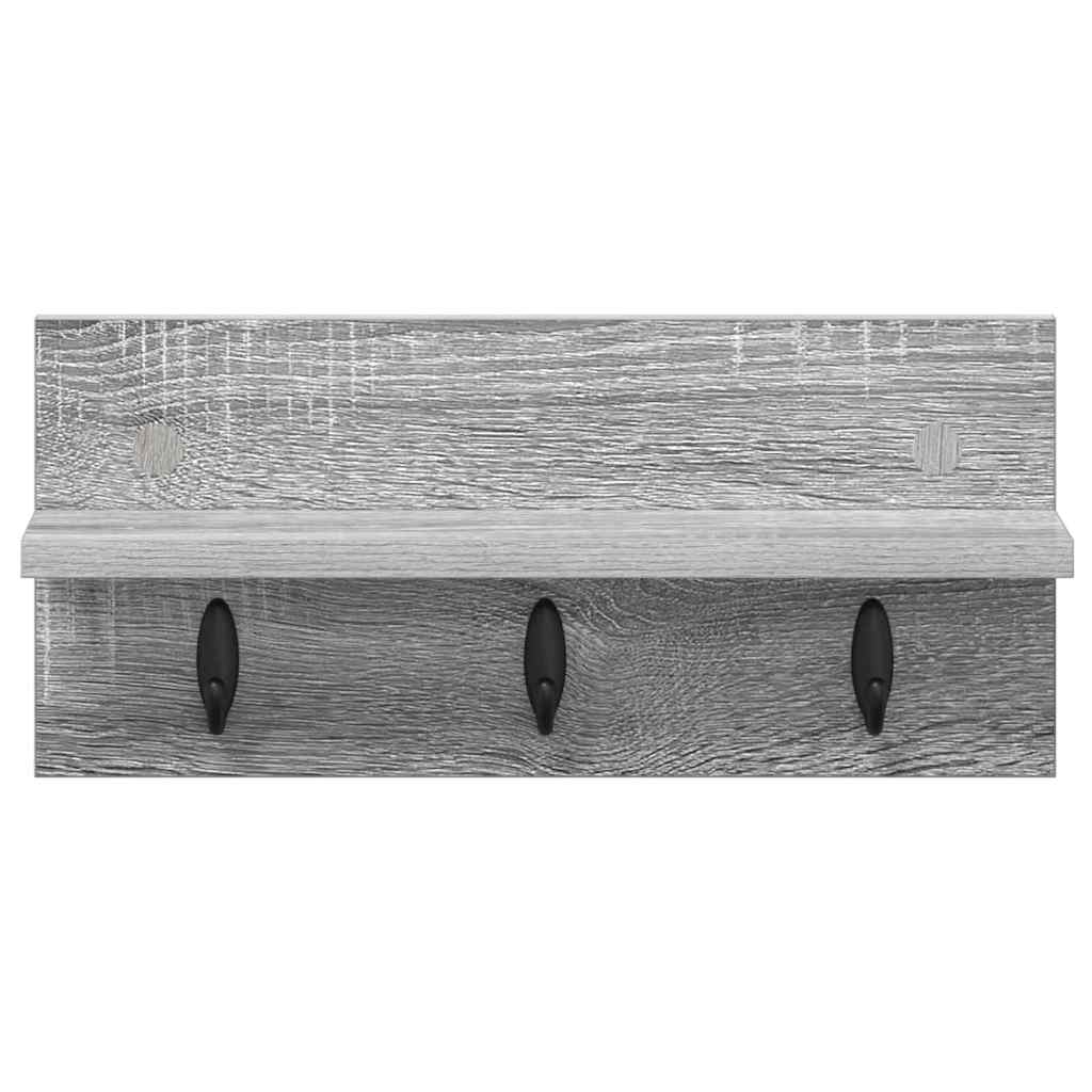 Cabideiro de Parede Sonoma cinzento 40 x 10.5 x 18 cm