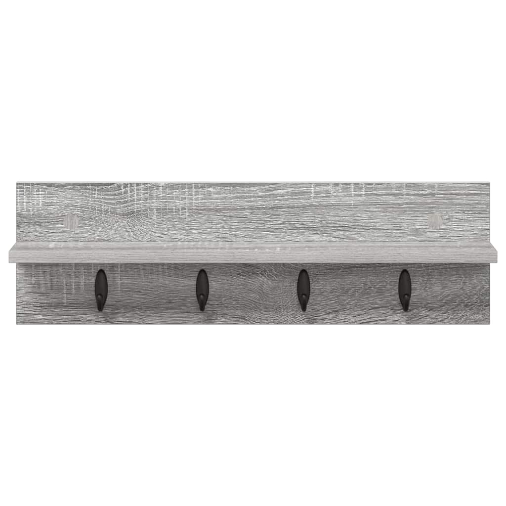 Cabideiro de Parede Sonoma cinzento 60 x 10.5 x 18 cm