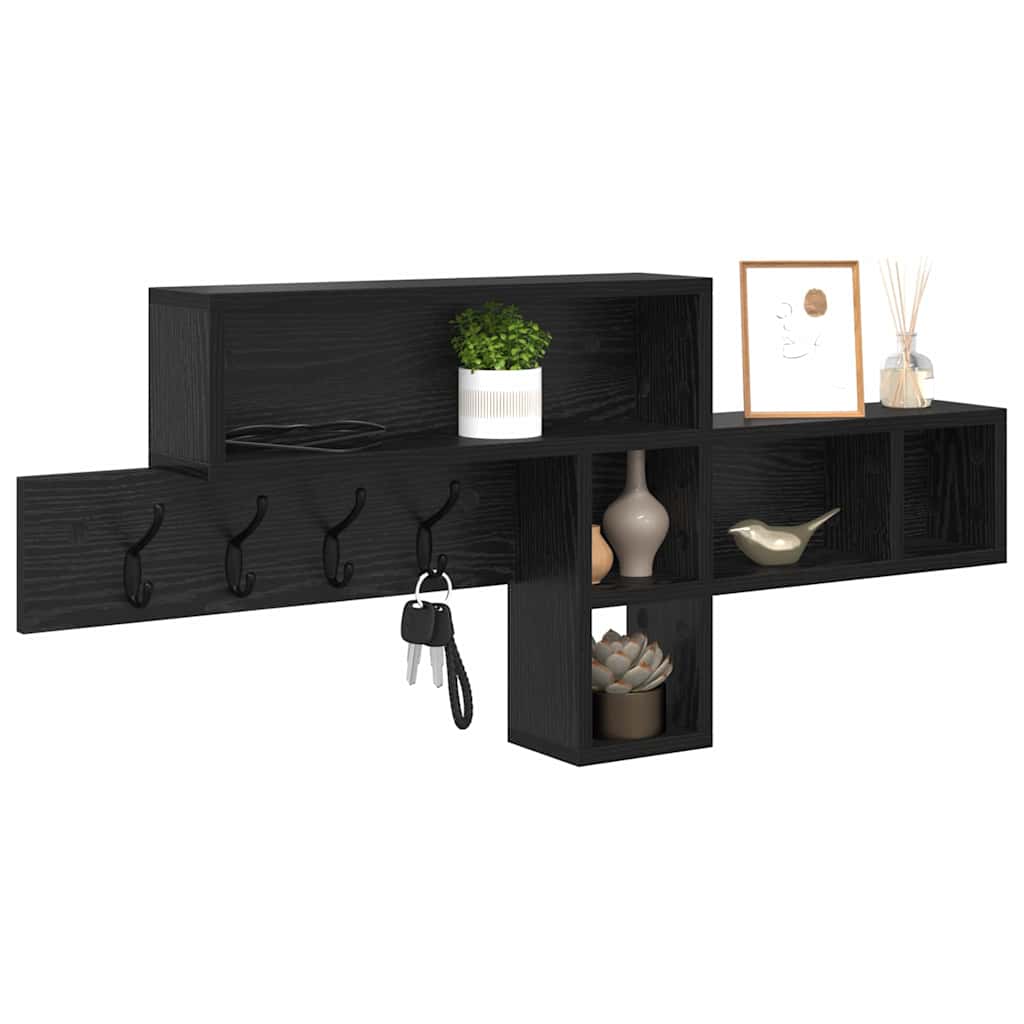 Cabideiro de Parede Carvalho preto 100 x 12 x 43.5 cm
