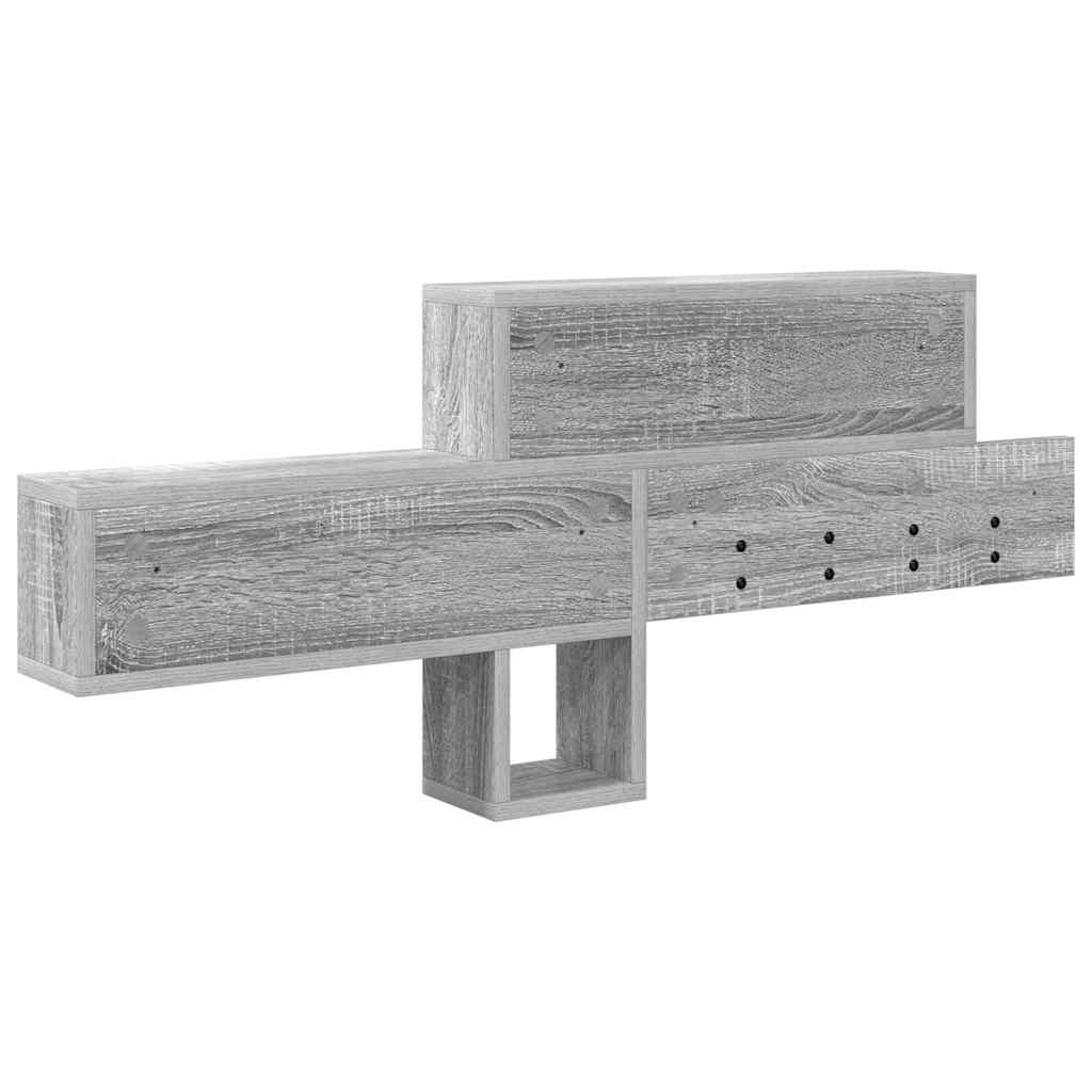Cabideiro de Parede Sonoma cinzento 100 x 12 x 43.5 cm