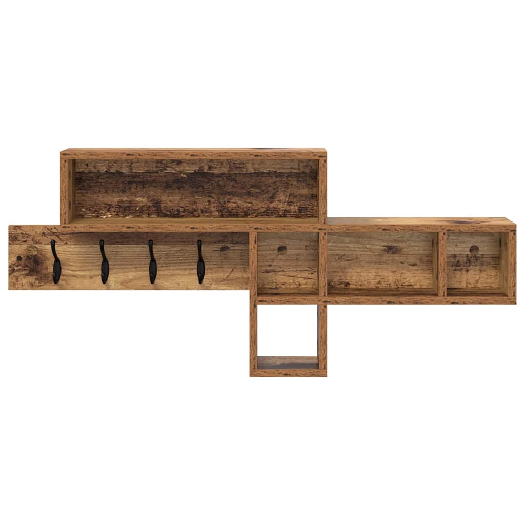 Cabideiro de Parede Madeira antiga 100 x 12 x 43.5 cm