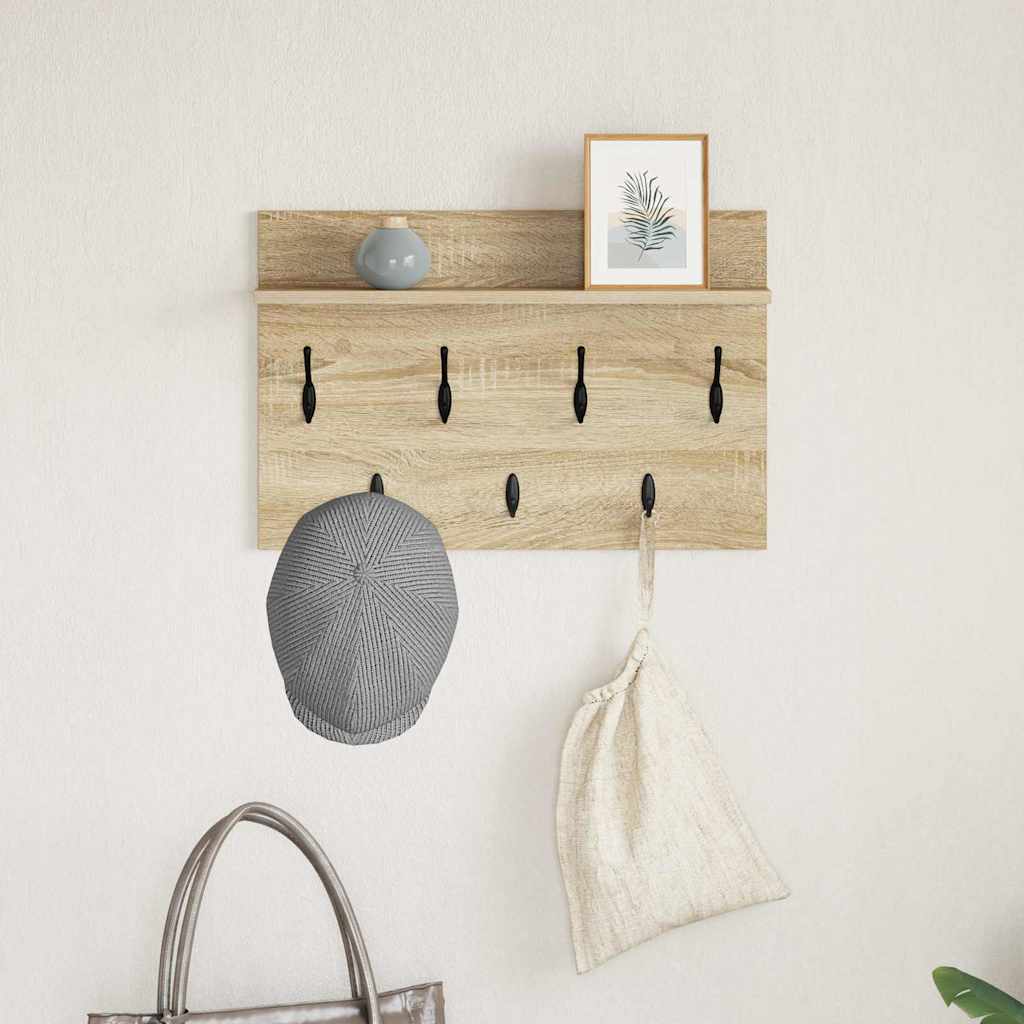 Cabideiro de Parede Carvalho sonoma 60 x 40 x 12 cm