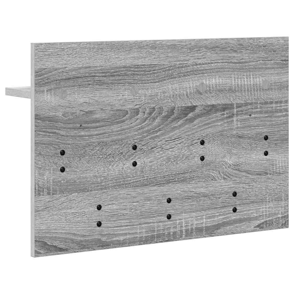 Cabideiro de Parede Sonoma cinzento 60 x 40 x 12 cm