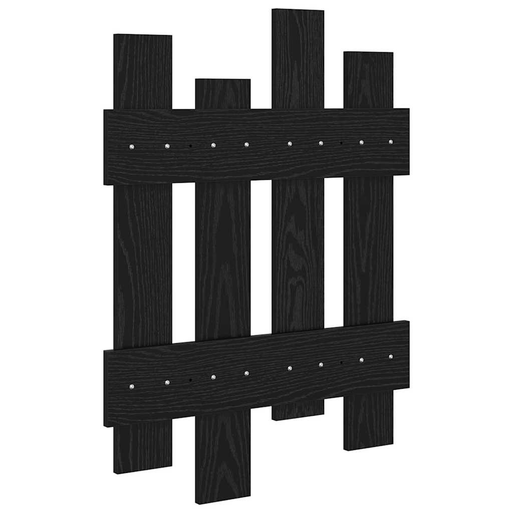 Cabideiro de Parede Carvalho preto 60 x 3 x 82 cm