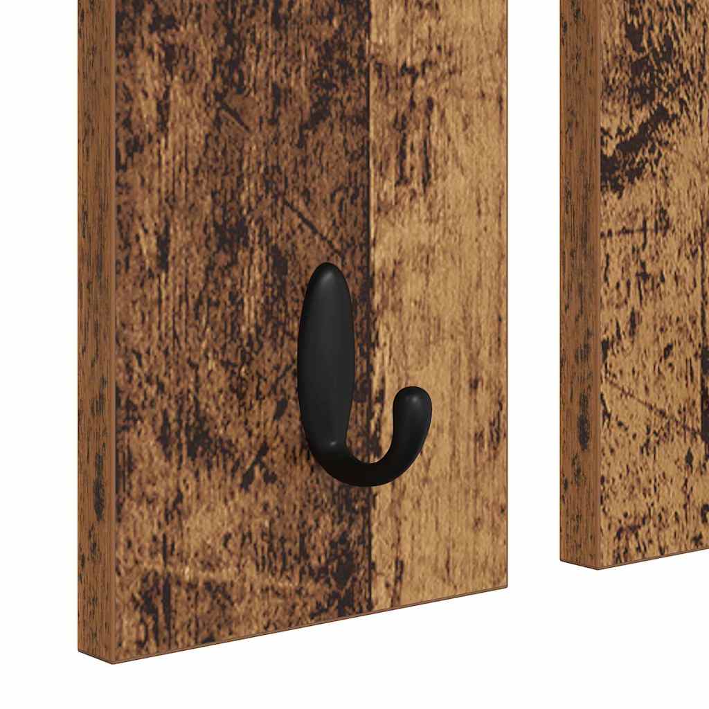 Cabideiro de Parede com espelho Madeira antiga 85 x 10 x 45 cm
