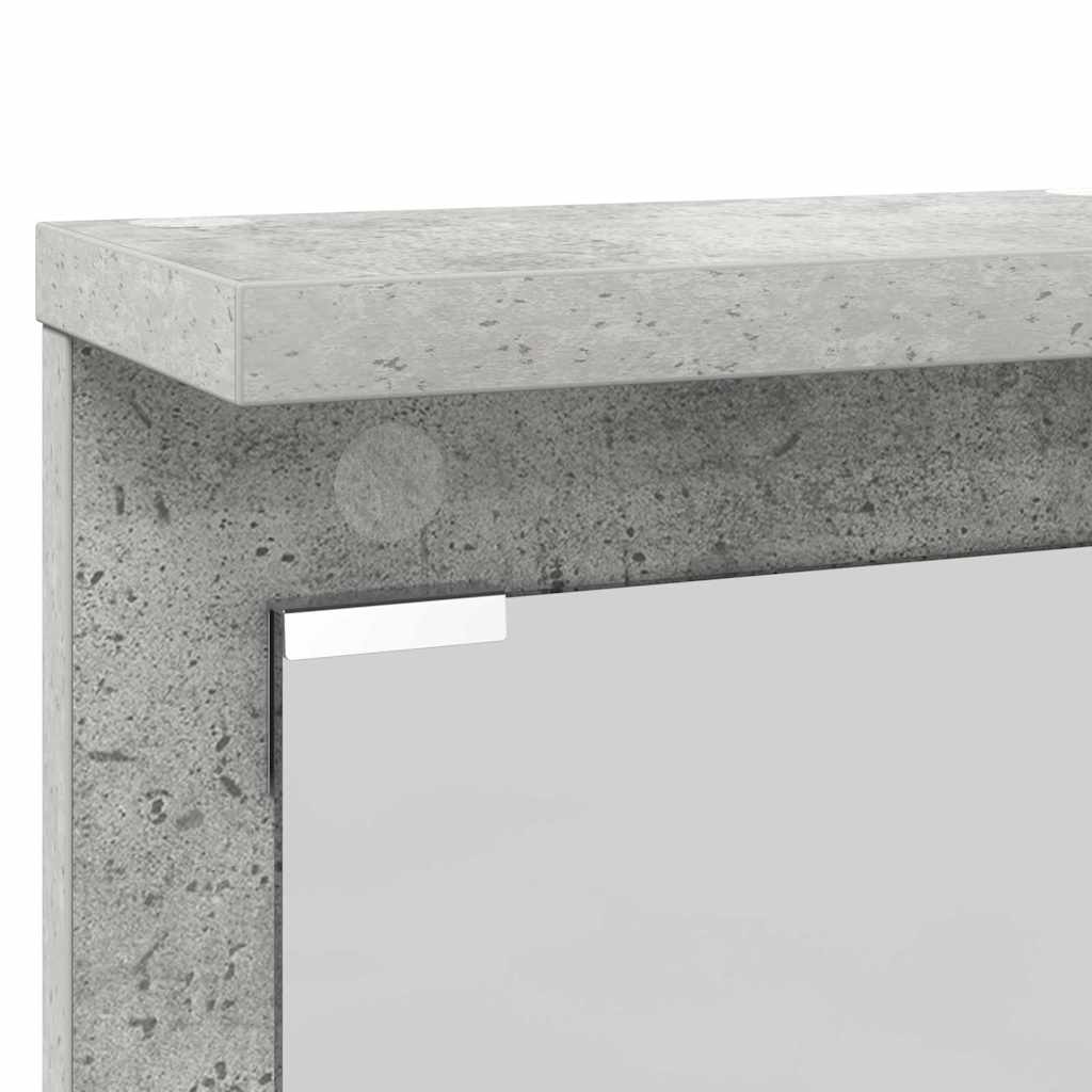 Cabideiro de Parede Cinzento cimento 84 x 10 x 80 cm