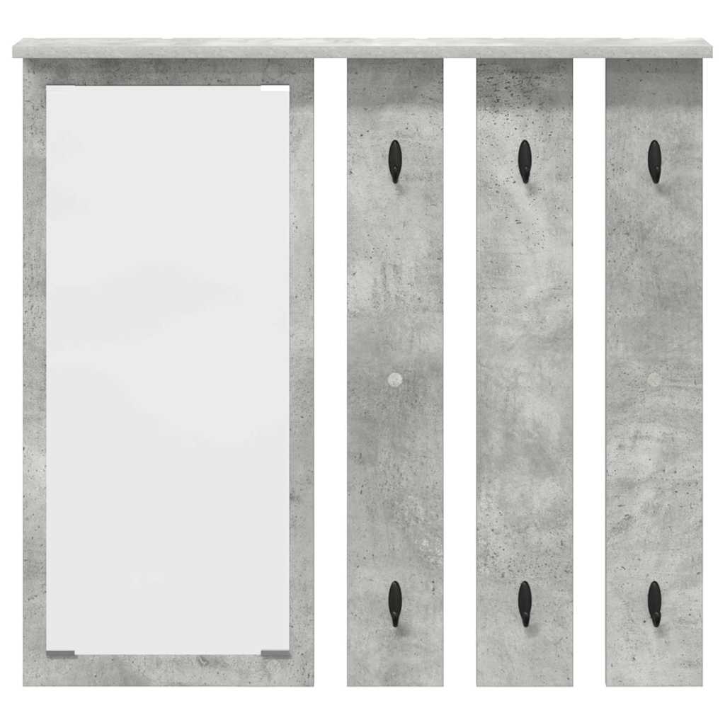 Cabideiro de Parede Cinzento cimento 84 x 10 x 80 cm