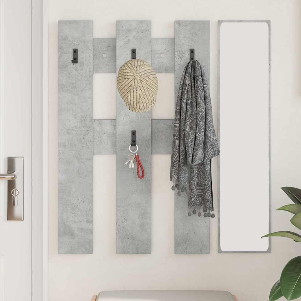 Cabideiro de Parede Cinzento cimento 65 x 3 x 100 cm