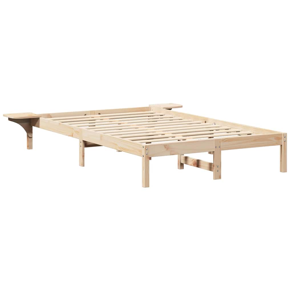 Estrutura de cama com mesas de cabeceira Castanho 120 x 190 cm