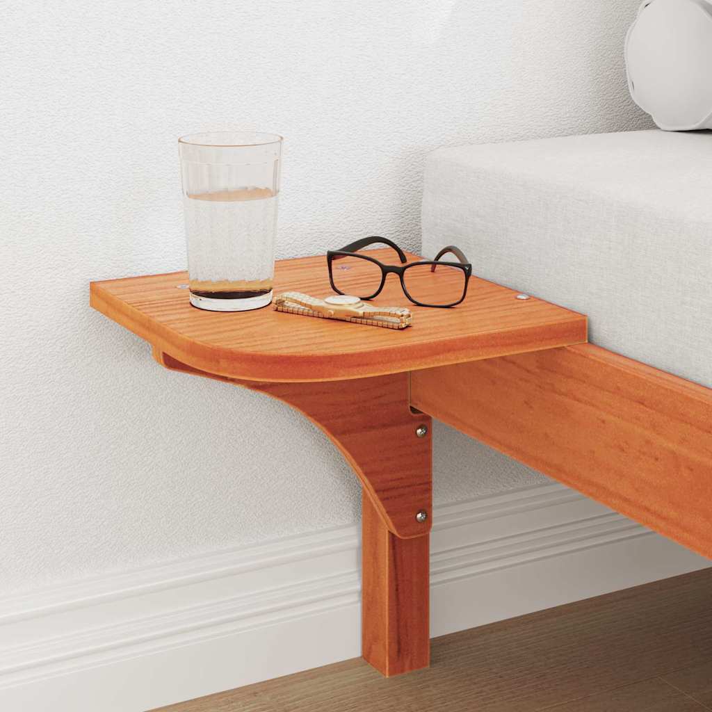 Estrutura de cama com mesas de cabeceira Castanho 75 x 190 cm