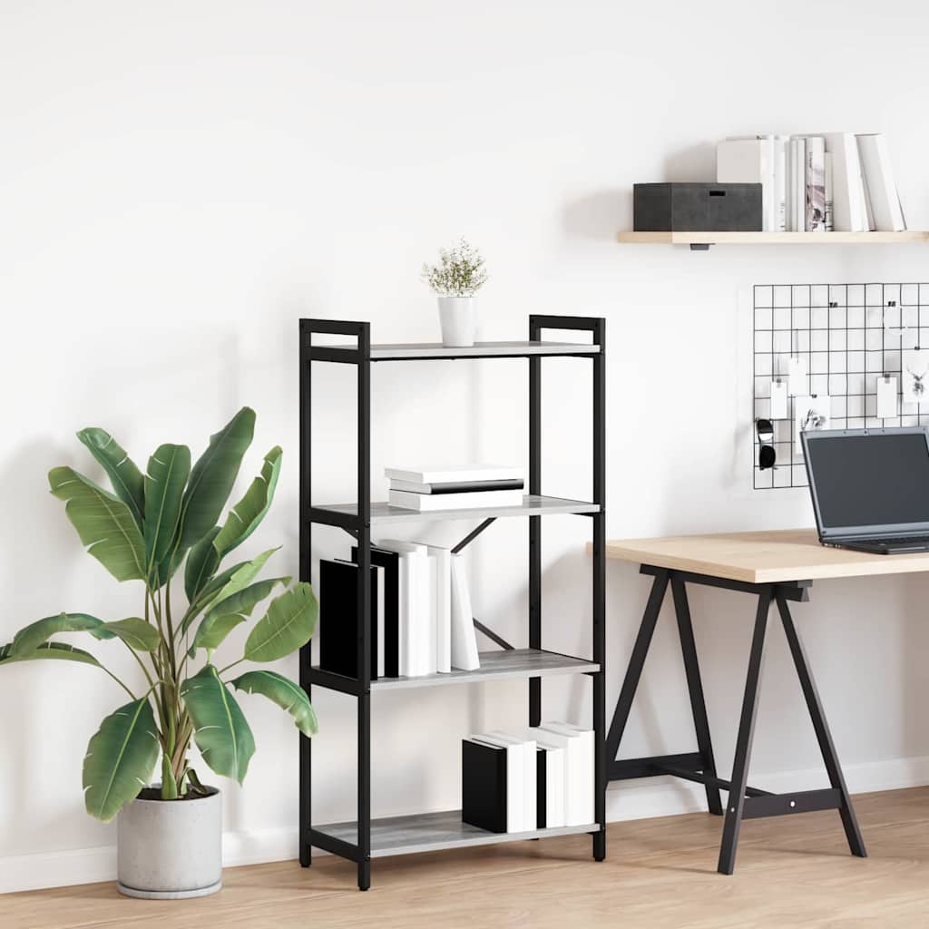 Estante Sonoma cinzento 60 x 30 x 118 cm Madeira processada