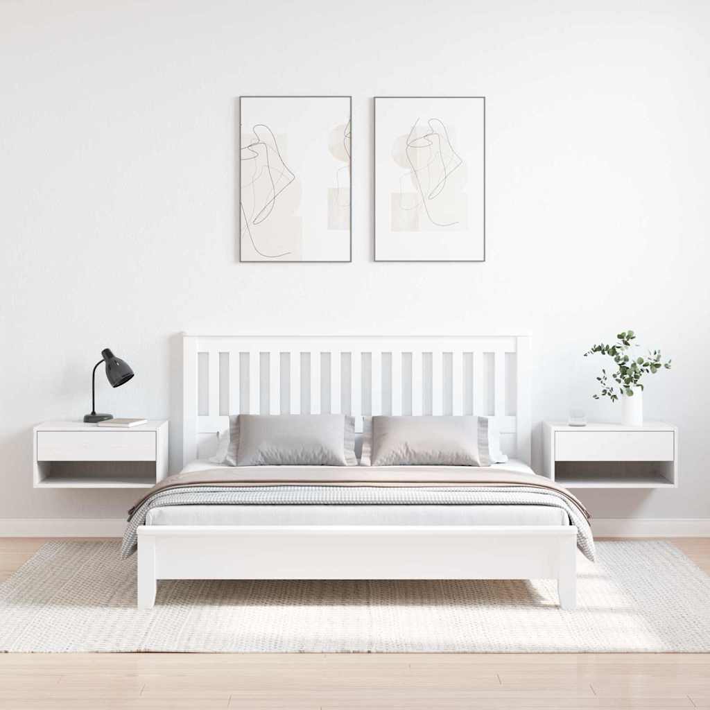 Mesa-de-cabeceira com gaveta 2 pcs Branco 50 x 32,5 x 24 cm