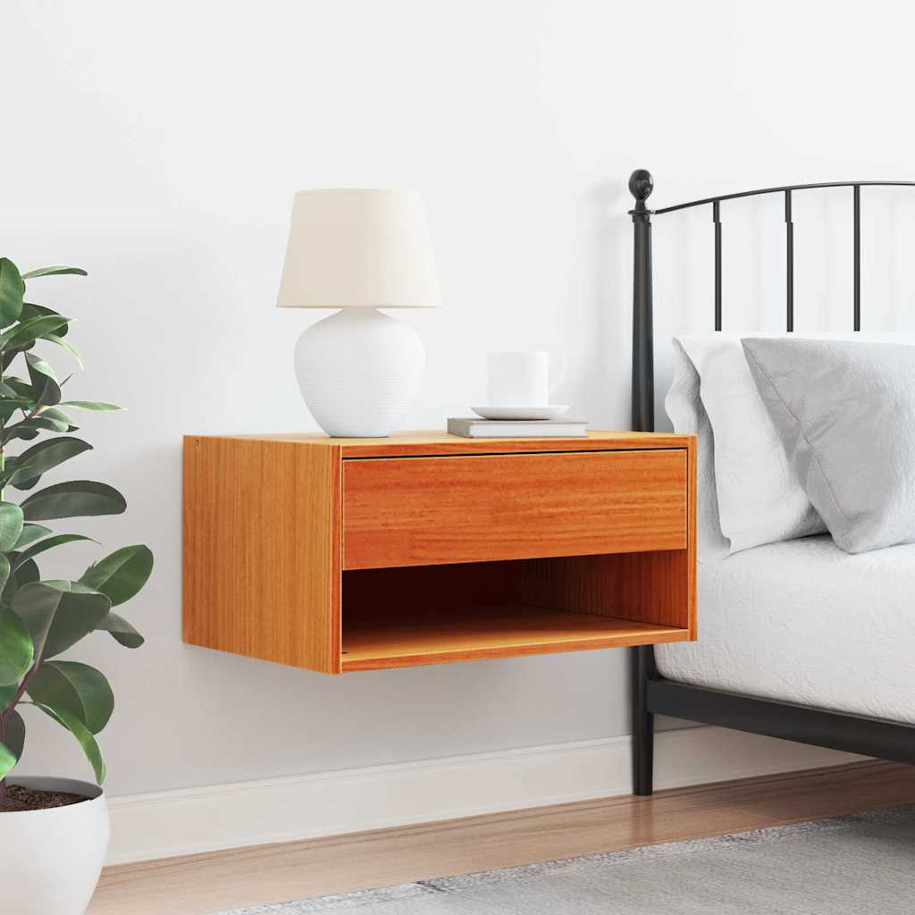 Mesa-de-cabeceira com gaveta Castanho-mel 50 x 32,5 x 24 cm