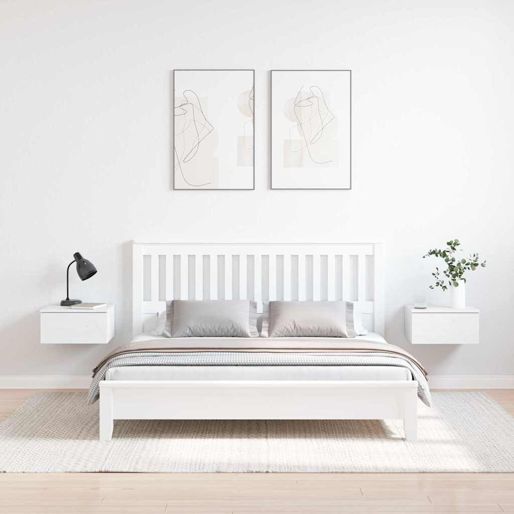 Mesa-de-cabeceira com gaveta 2 pcs Branco 37 x 35 x 18,5 cm