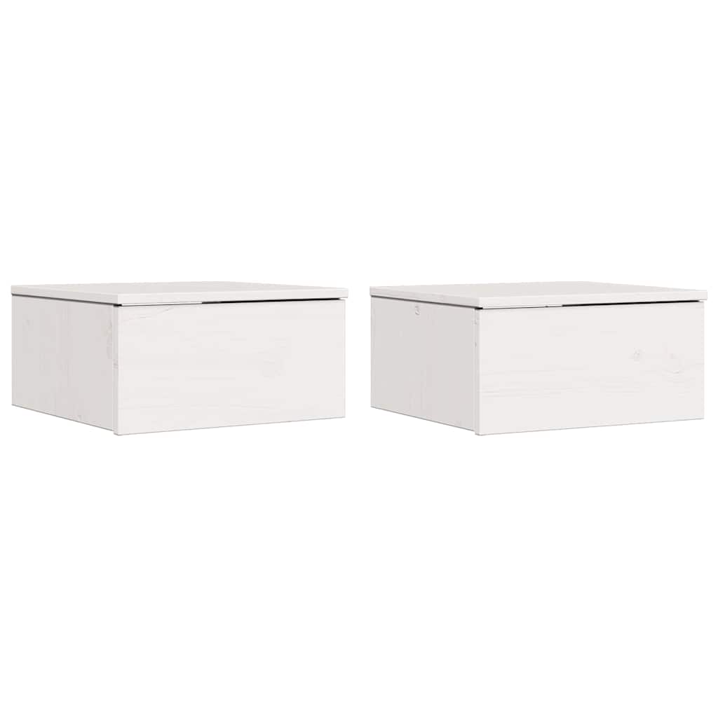 Mesa-de-cabeceira com gaveta 2 pcs Branco 37 x 35 x 18,5 cm