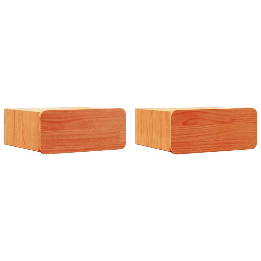Mesa-de-cabeceira 2 pcs Castanho-mel 39 x 34 x 16.5 cm