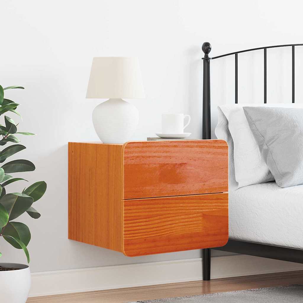 Mesa-de-cabeceira com gaveta Castanho-mel 39 x 34 x 33 cm