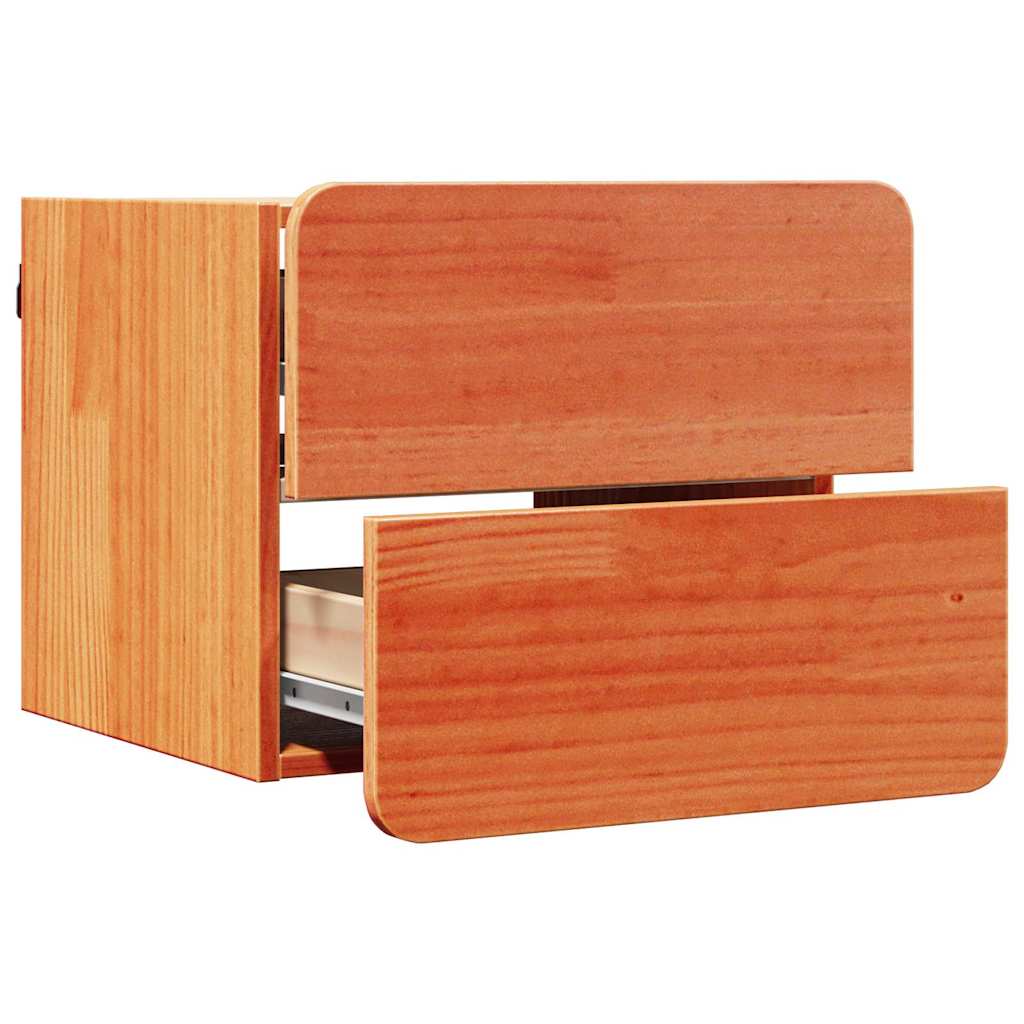 Mesa-de-cabeceira com gaveta Castanho-mel 39 x 34 x 33 cm