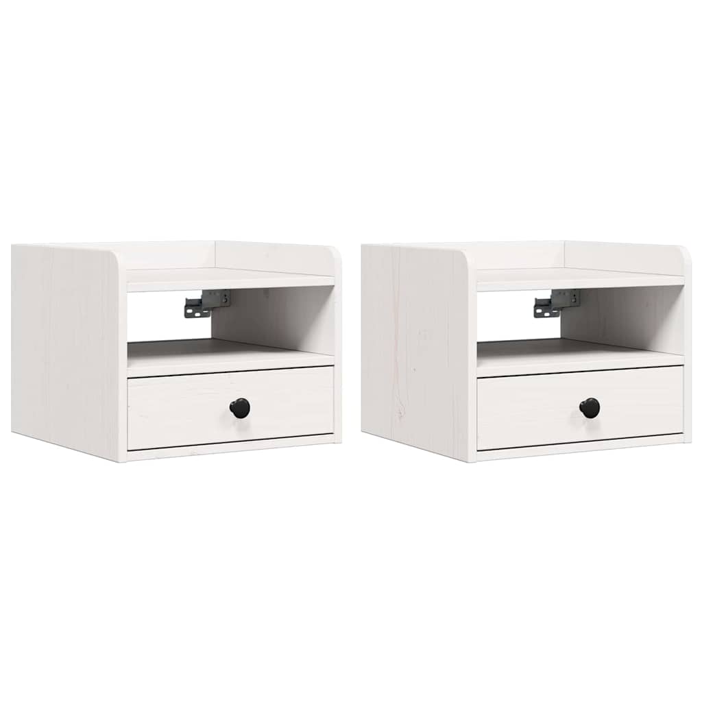 Mesa-de-cabeceira com gaveta 2 pcs Branco 38 x 36 x 29,5 cm