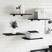 Estante de Prateleira 4 pcs Preto 40 x 30 x 1.5 cm