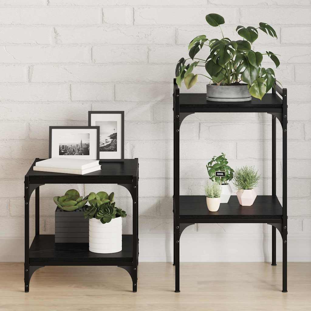 Estante de Prateleira 4 pcs Preto 40 x 40 x 1.5 cm