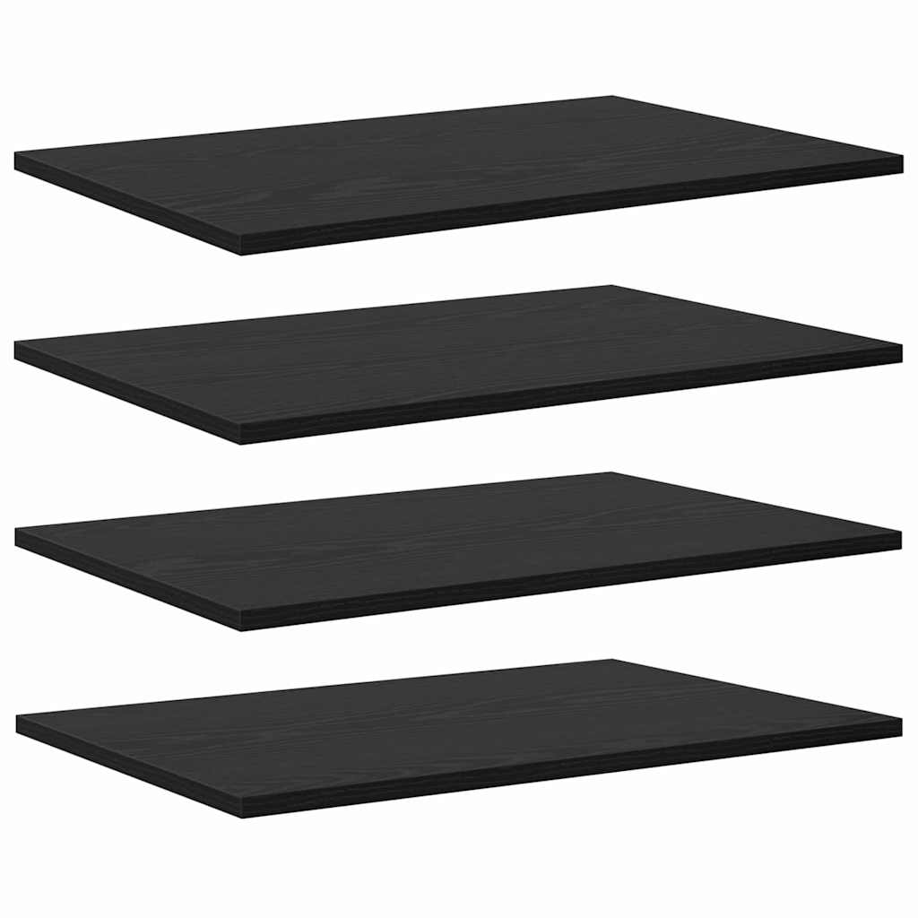 Estante de Prateleira 4 pcs Preto 60 x 40 x 1.5 cm
