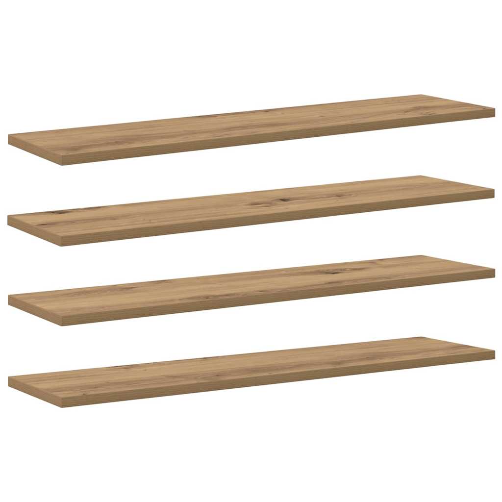 Estante de Prateleira 4 pcs Castanho 80 x 20 x 1.5 cm