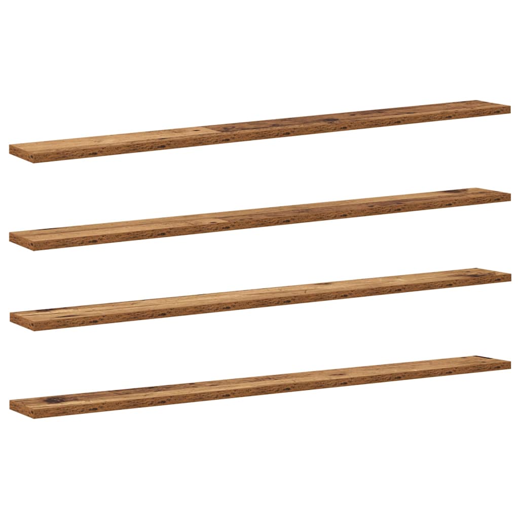 Estante de Prateleira 4 pcs Castanho 100 x 10 x 1.5 cm