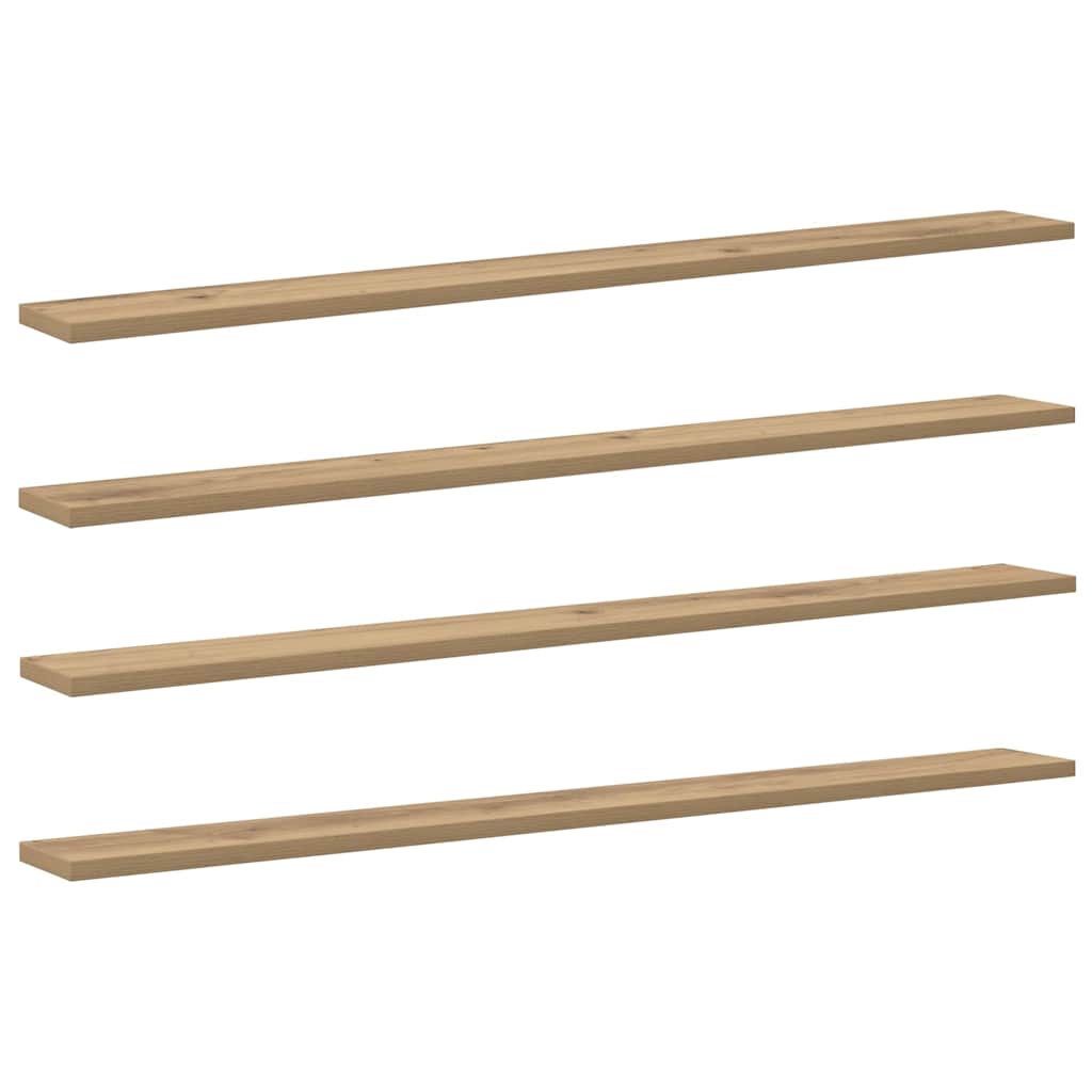 Estante de Prateleira 4 pcs Castanho 100 x 10 x 1.5 cm
