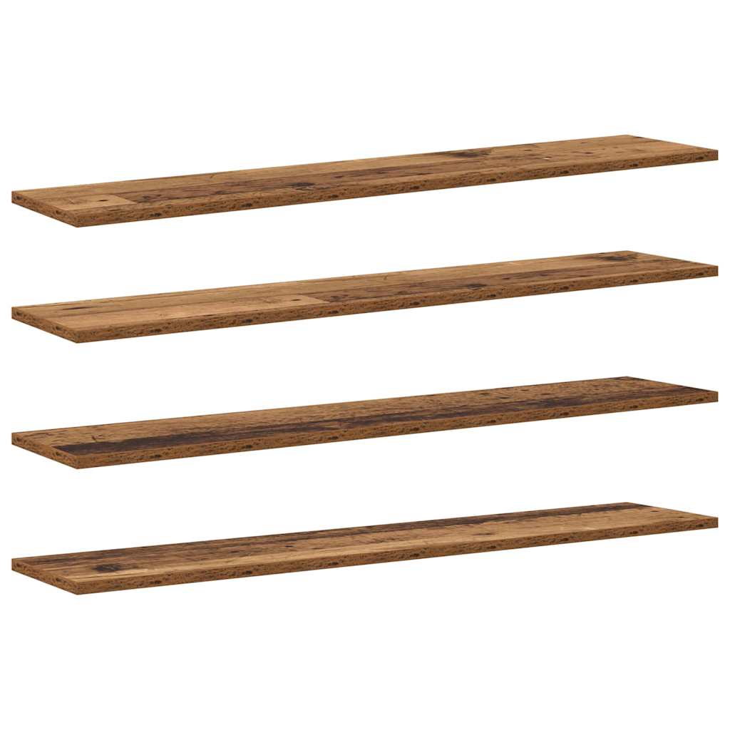 Estante de Prateleira 4 pcs Castanho 100 x 20 x 1.5 cm