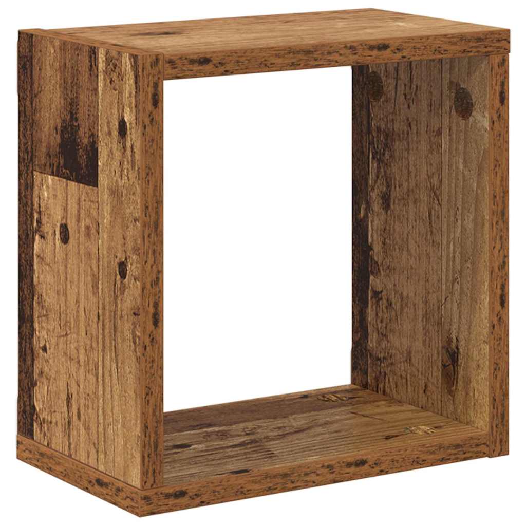 Prateleiras de Parede 4 pcs Madeira antiga 26 x 15 x 26 cm