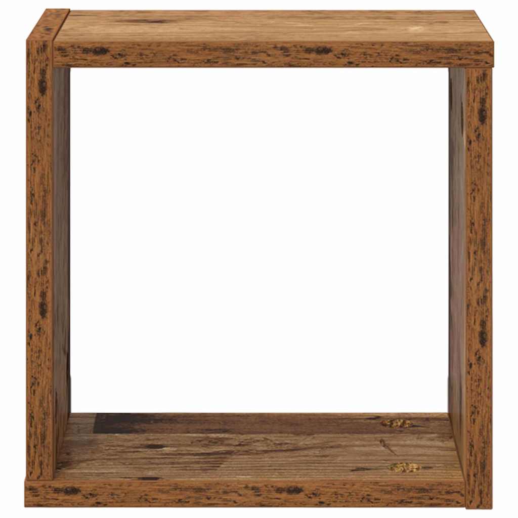 Prateleiras de Parede 4 pcs Madeira antiga 26 x 15 x 26 cm