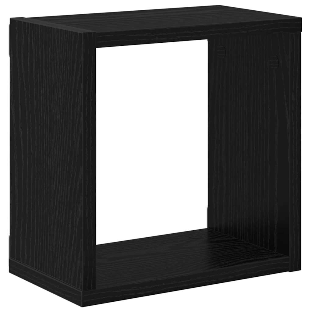 Prateleiras de Parede 2 pcs Carvalho Preto 26 x 15 x 26 cm