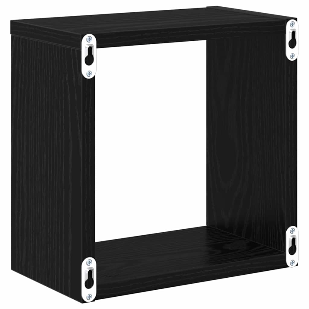 Prateleiras de Parede 2 pcs Carvalho Preto 26 x 15 x 26 cm