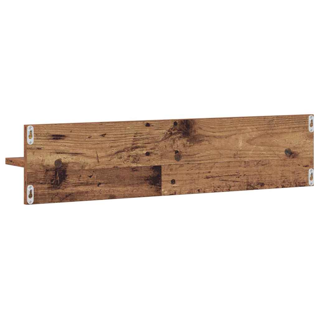Prateleiras de Parede 2 pcs Madeira antiga 80 x 11,5 x 18 cm