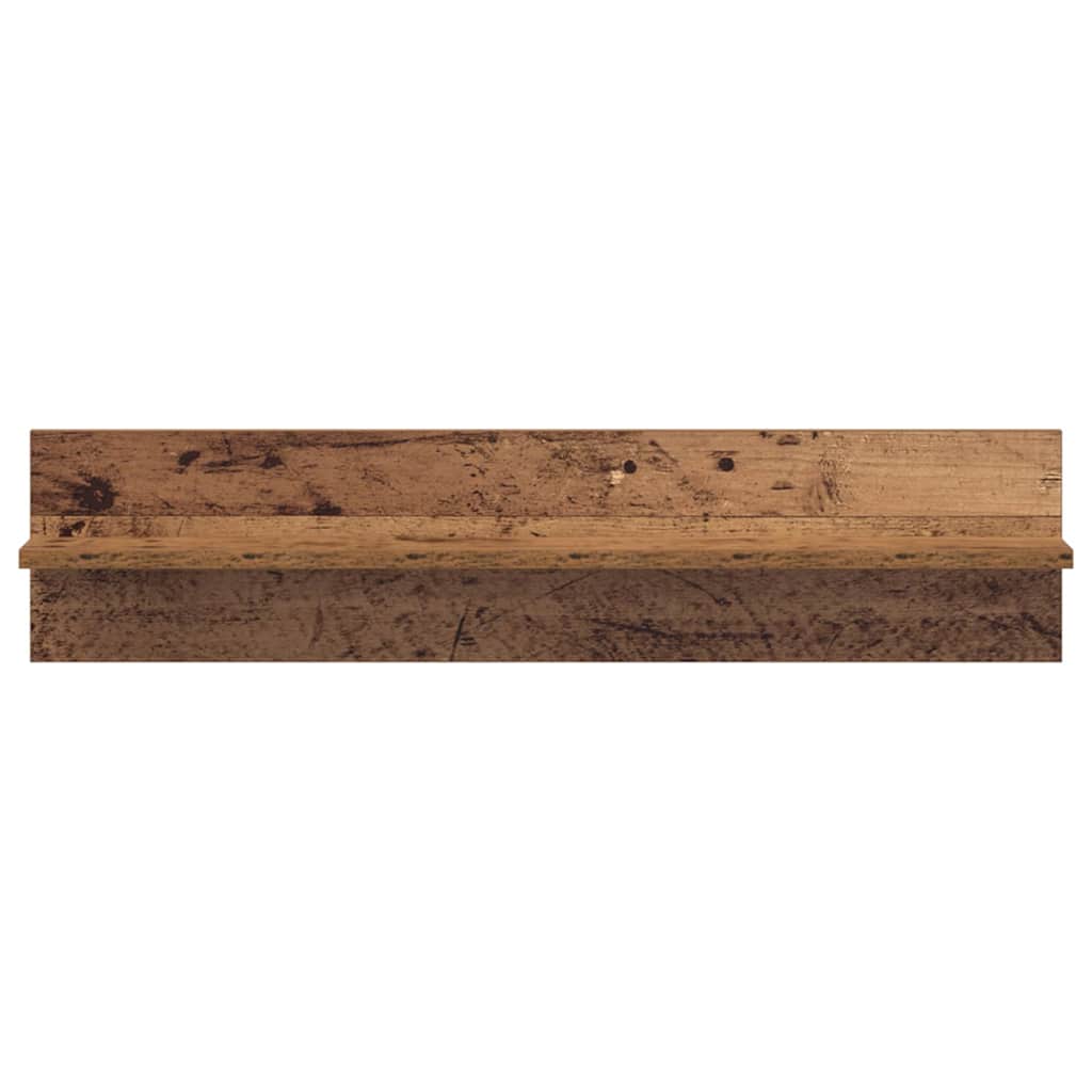 Prateleiras de Parede 2 pcs Madeira antiga 80 x 11,5 x 18 cm