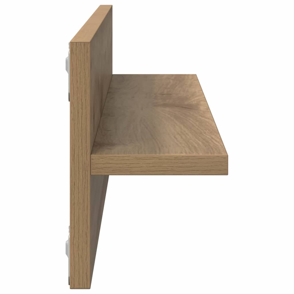 Prateleiras de Parede com prateleira 2 pcs carvalho artisiano