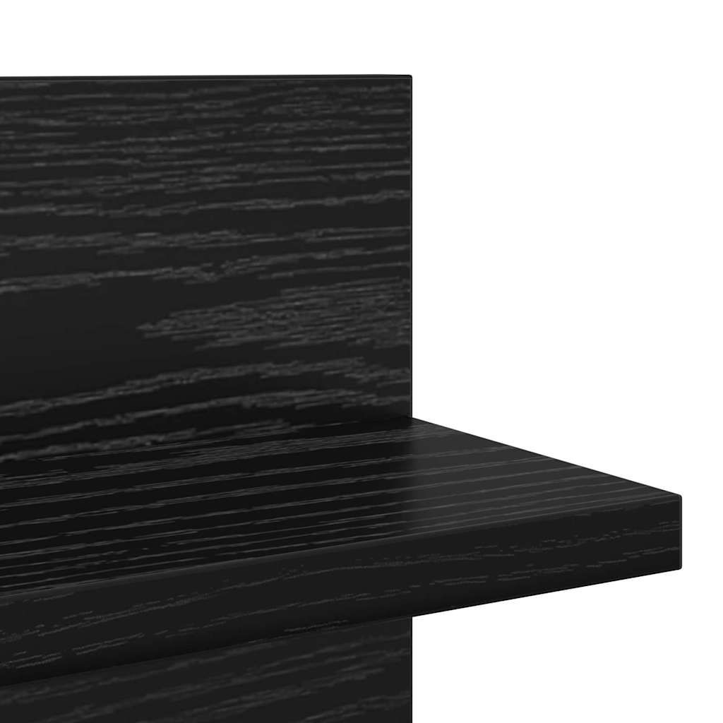 Prateleiras de Parede 2 pcs Carvalho preto 80 x 11,5 x 18 cm