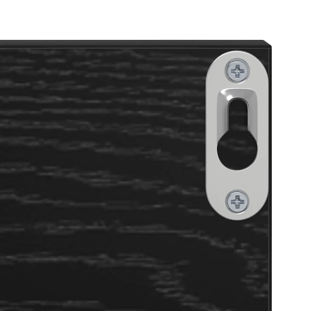 Prateleiras de Parede 2 pcs Carvalho preto 80 x 11,5 x 18 cm