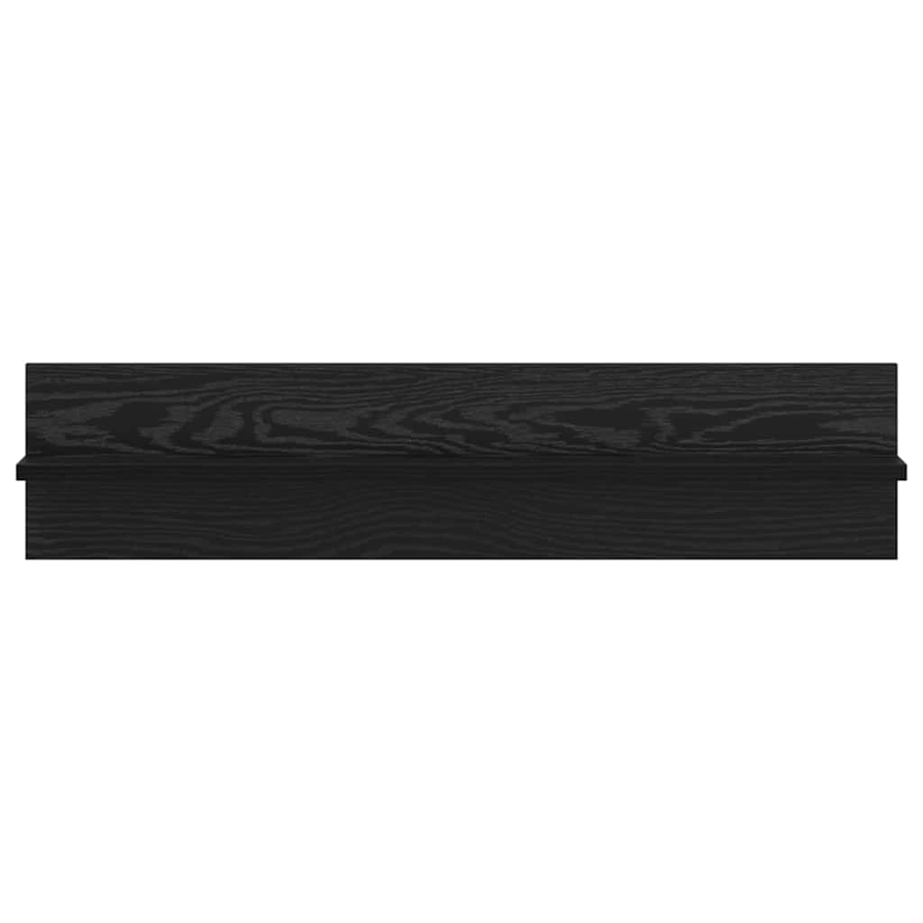 Prateleiras de Parede 2 pcs Carvalho preto 80 x 11,5 x 18 cm
