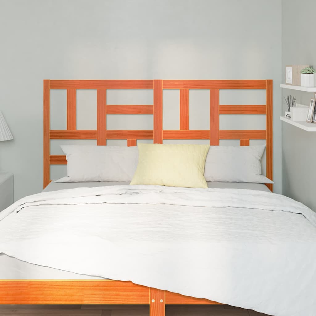 Cabeceira de Cama com cabeceira Castanho-mel 145.5 x 4 x 104 cm