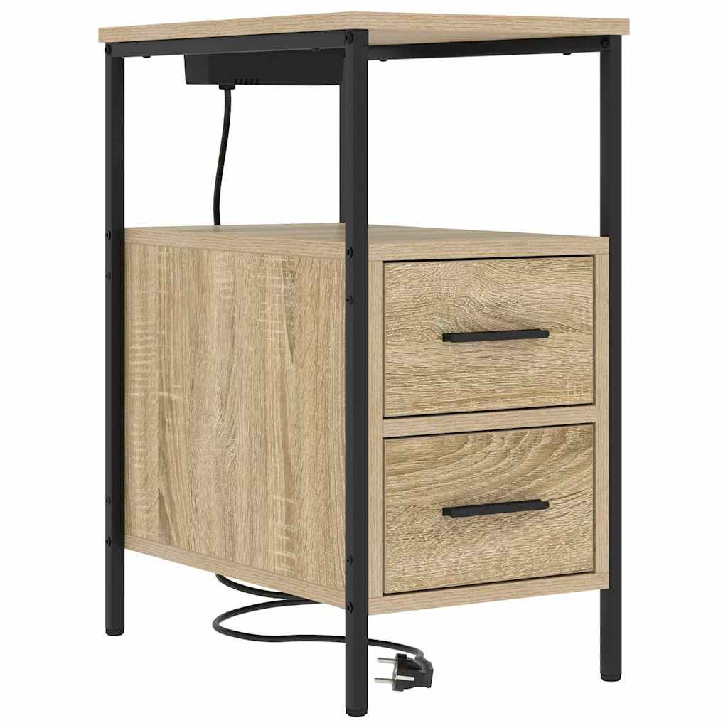 Mesa-de-cabeceira com gaveta Carvalho sonoma 30 x 48 x 61 cm