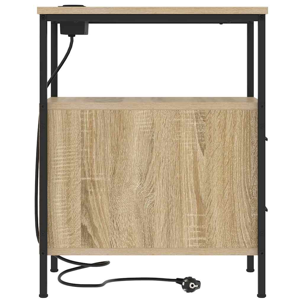 Mesa-de-cabeceira com gaveta Carvalho sonoma 30 x 48 x 61 cm