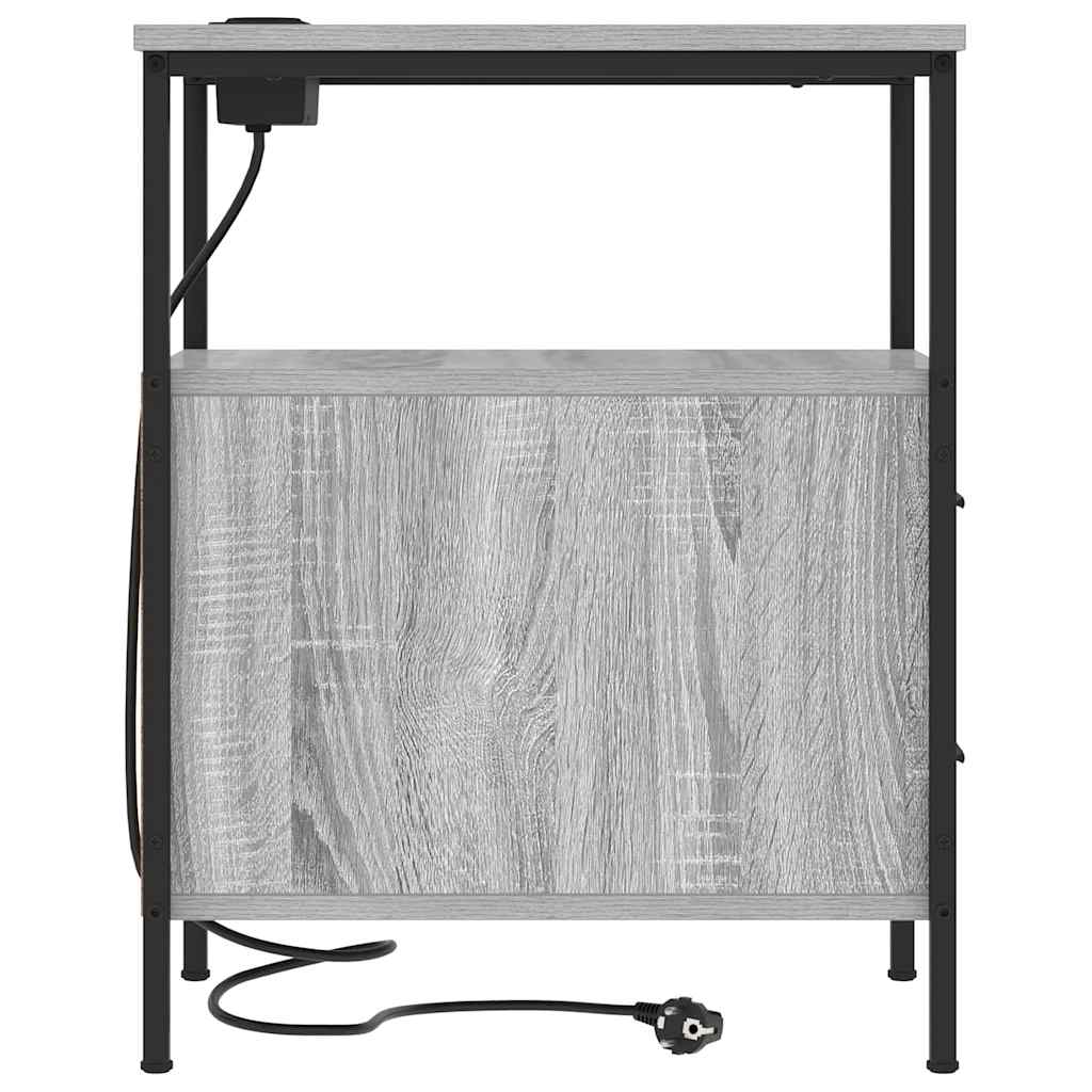 Mesa-de-cabeceira 2 pcs Carvalho fumado 30 x 48 x 61 cm