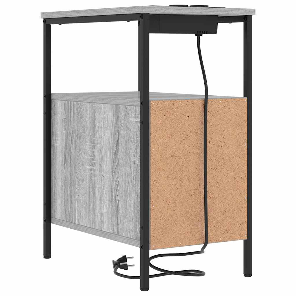 Mesa-de-cabeceira 2 pcs Sonoma cinzento 30 x 48 x 61 cm