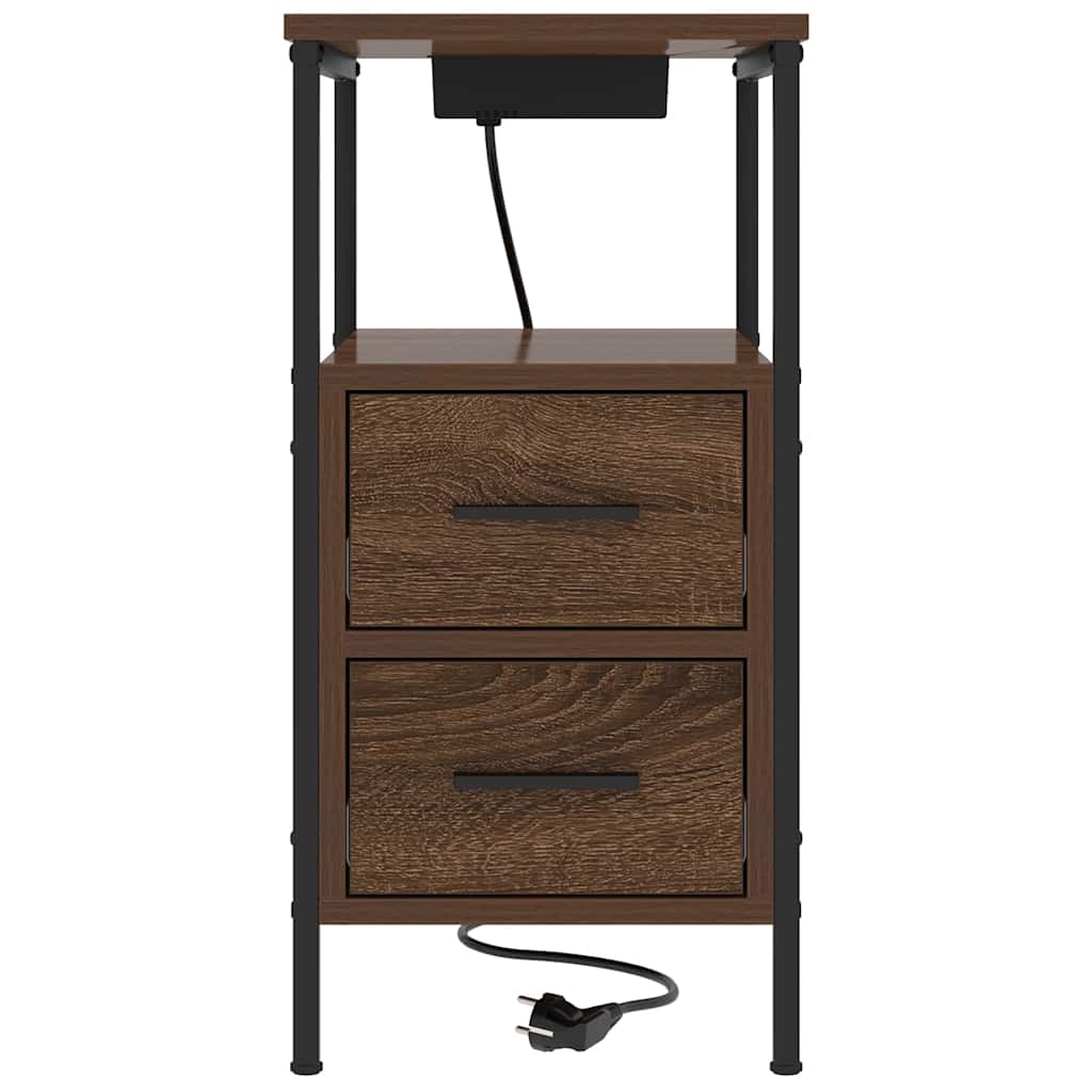 Mesa-de-cabeceira 2 pcs Carvalho castanho 30 x 48 x 61 cm